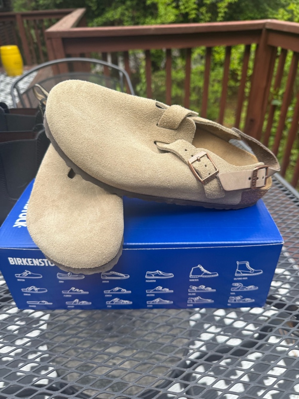 Birkenstock Women’s Suede Boston Clog - Beige